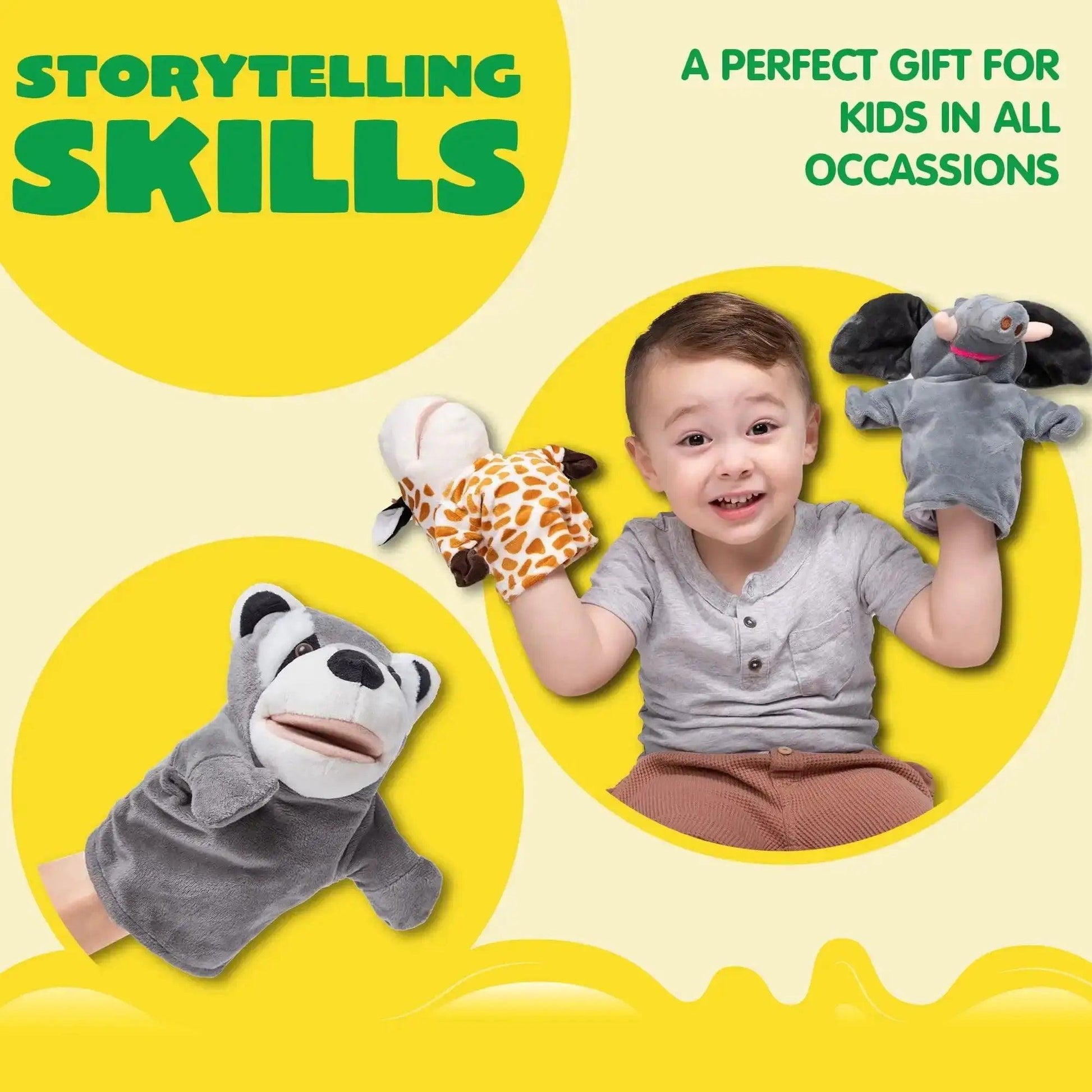  Kids Hand Puppets Six Piece Set Plush Animal Theater Play -  ToylandEU™