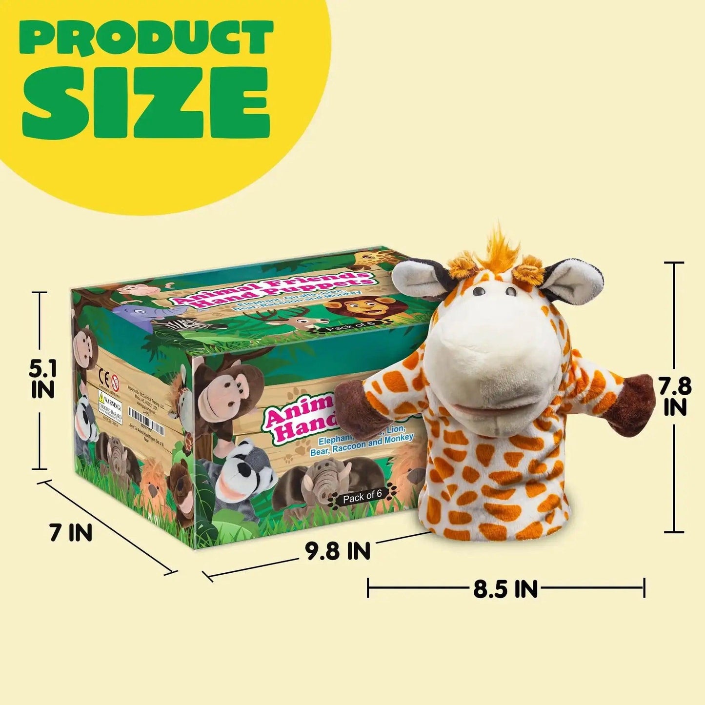  Kids Hand Puppets Six Piece Set Plush Animal Theater Play -  ToylandEU™