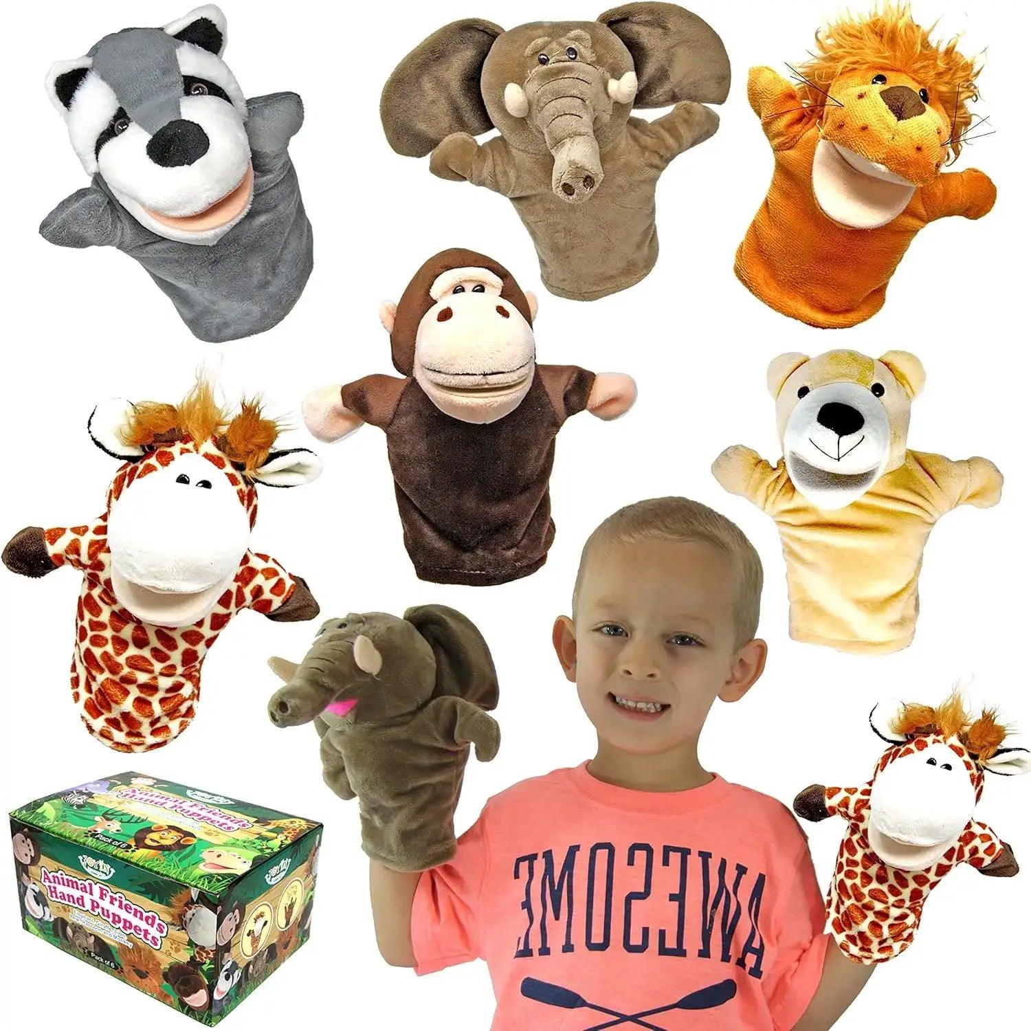  Kids Hand Puppets Six Piece Set Plush Animal Theater Play -  ToylandEU™