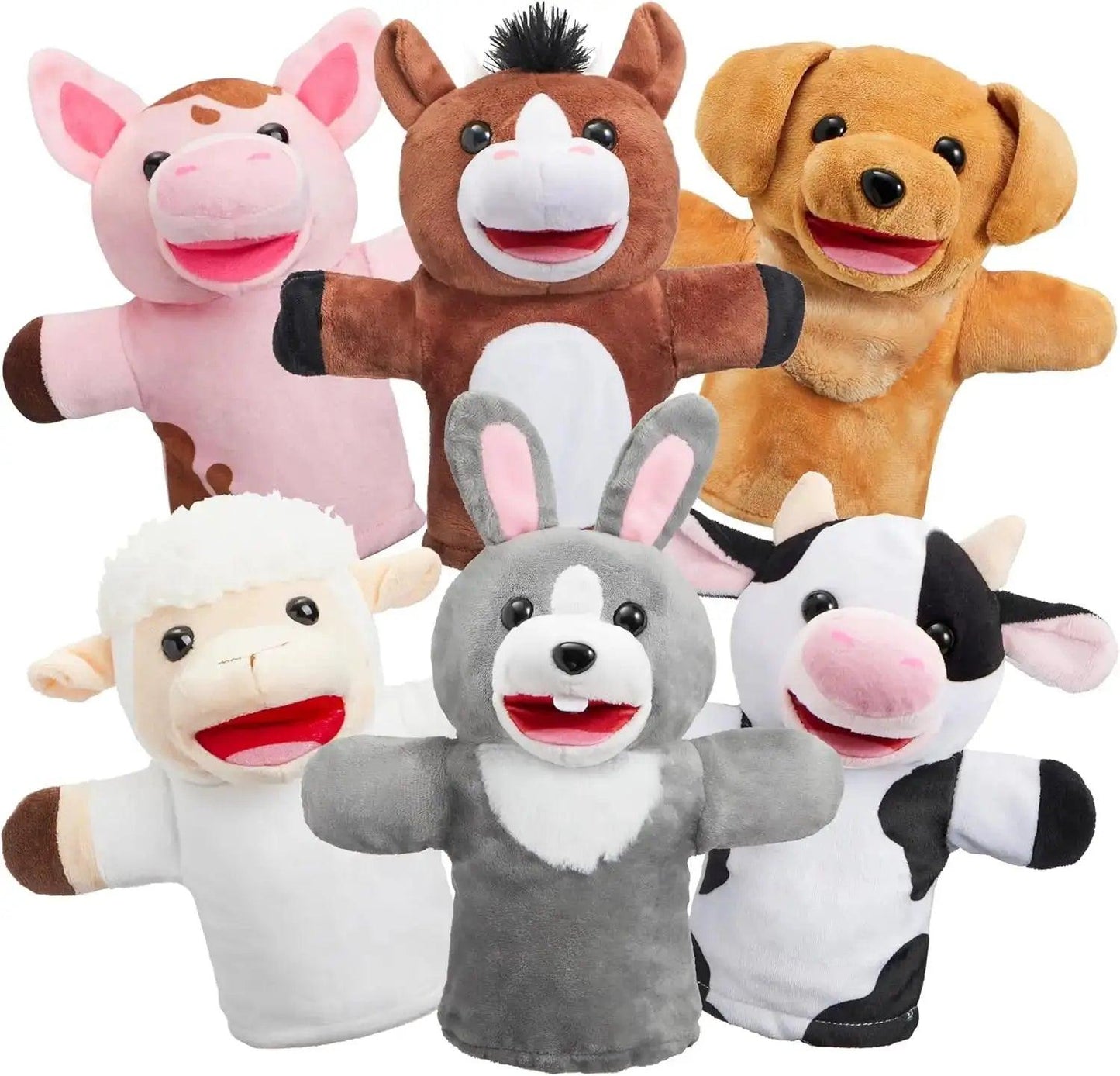  Kids Hand Puppets Six Piece Set Plush Animal Theater Play -  ToylandEU™
