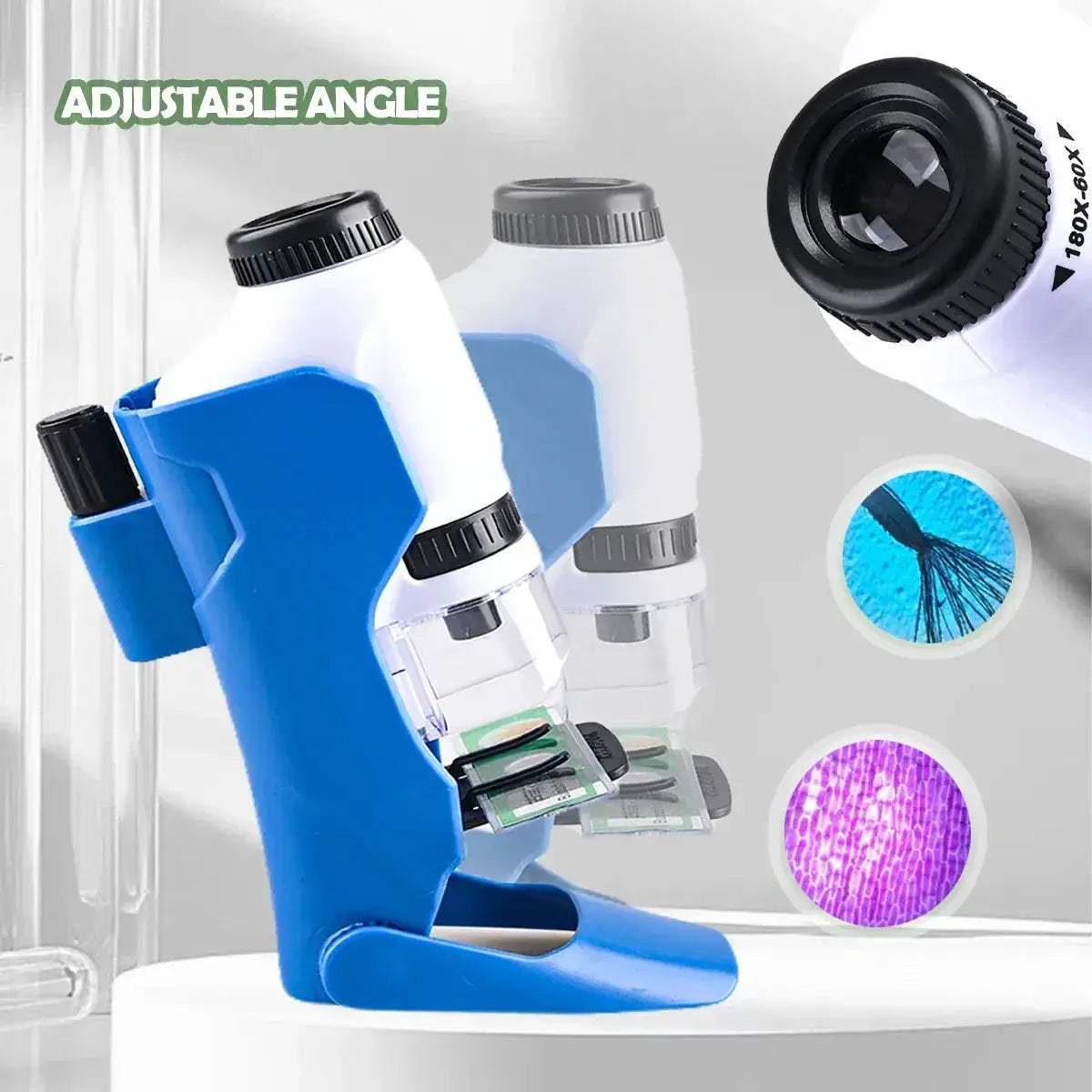 Kids Handheld Microscope Kit With LED Light 60X-180X - ToylandEU
