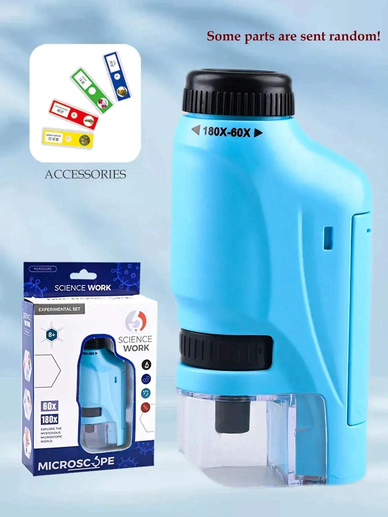 Kids Handheld Microscope Kit With LED Light 60X-180X - ToylandEU