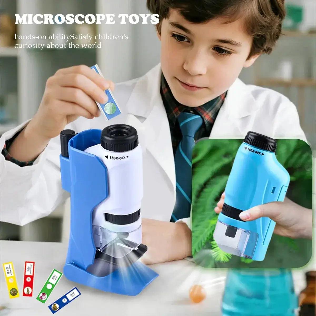  Kids Handheld Microscope Kit With Led Light 60X -  ToylandEU™
