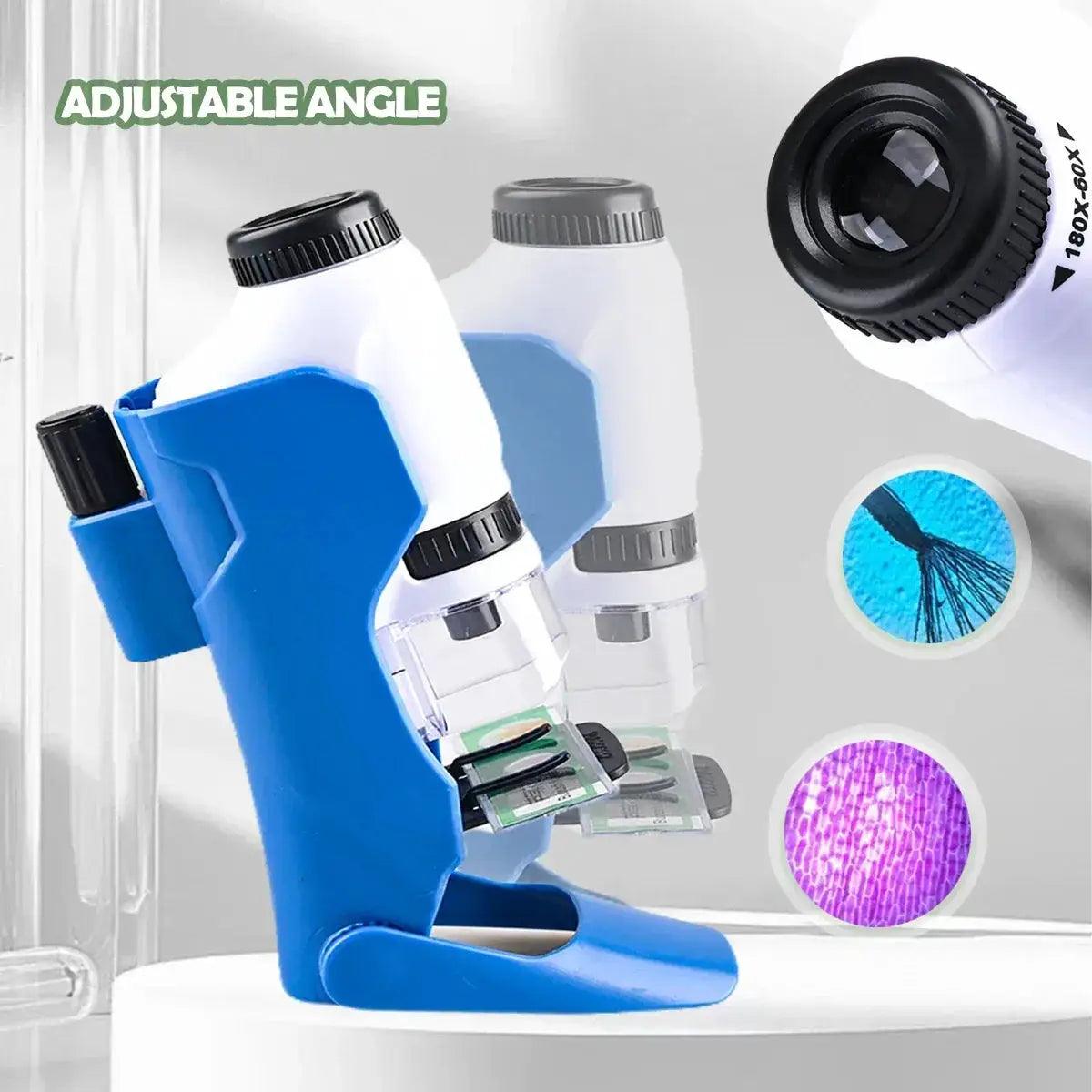  Kids Handheld Microscope Kit With Led Light 60X -  ToylandEU™