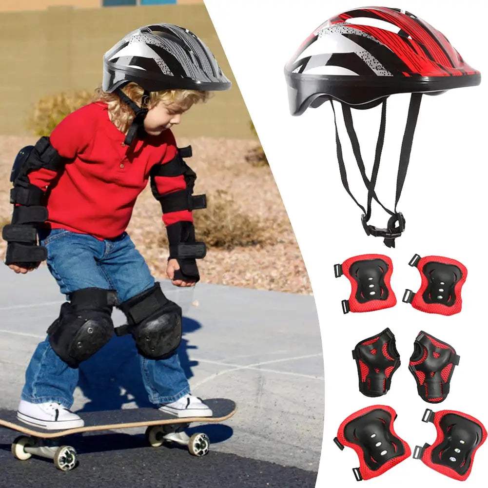 Kids Helmet Set With Knee Pads And Ultra Durable Guards - ToylandEU