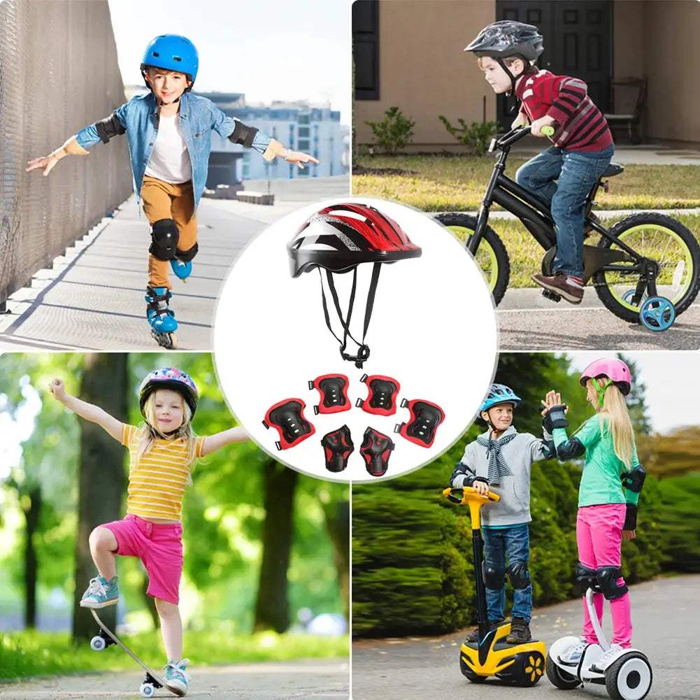 Kids Helmet Set With Knee Pads And Ultra Durable Guards - ToylandEU