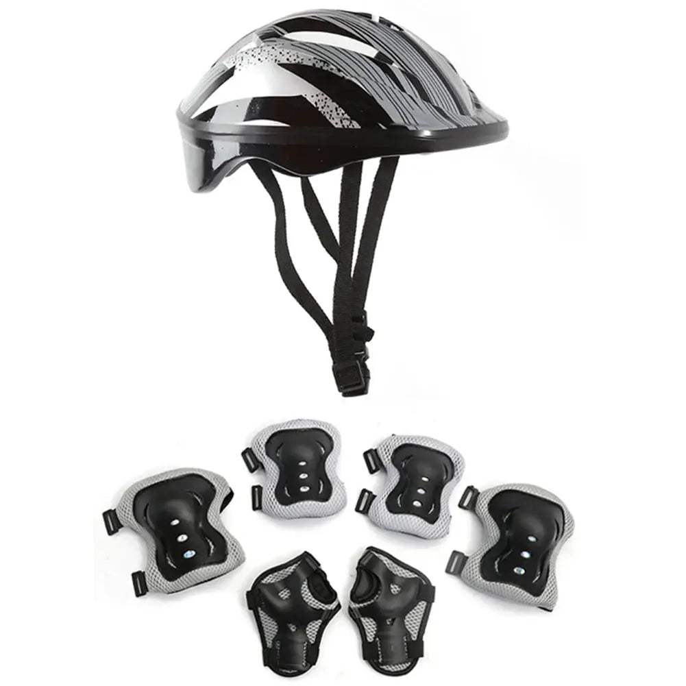 Kids Helmet Set With Knee Pads And Ultra Durable Guards - ToylandEU