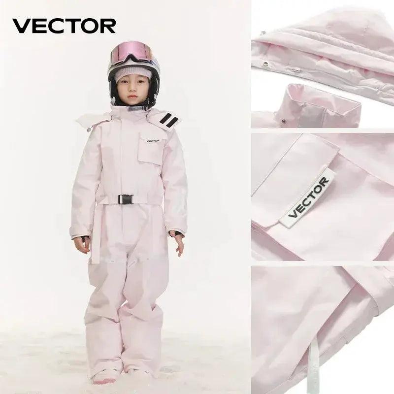  Kids Hooded Ski Jumpsuit Waterproof Winter Snowsuit -  ToylandEU™