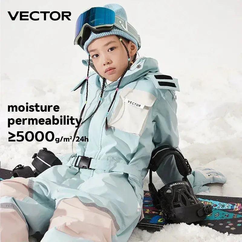  Kids Hooded Ski Jumpsuit Waterproof Winter Snowsuit -  ToylandEU™
