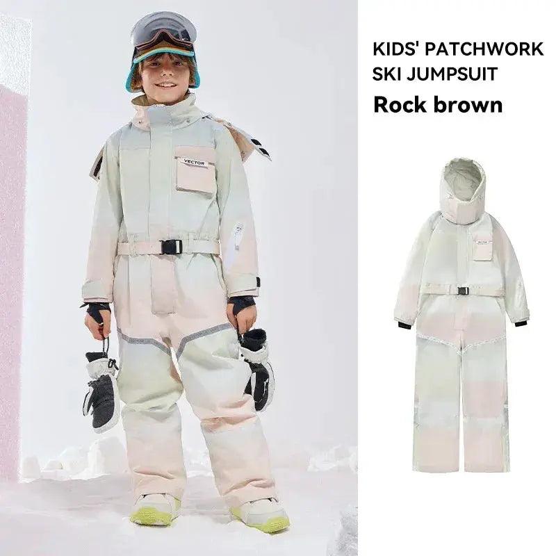  Kids Hooded Ski Jumpsuit Waterproof Winter Snowsuit -  ToylandEU™