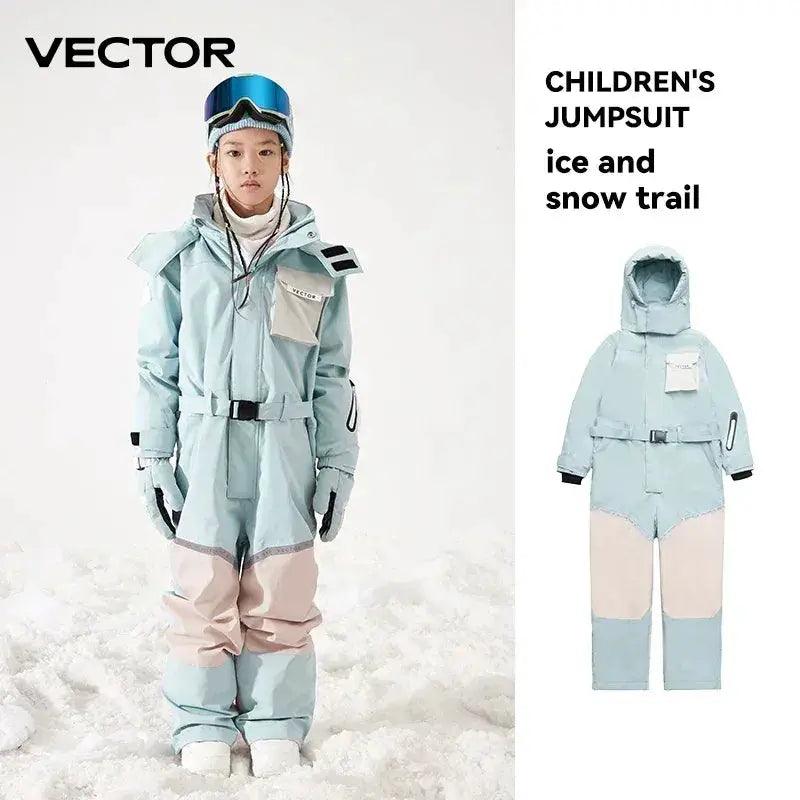  Kids Hooded Ski Jumpsuit Waterproof Winter Snowsuit -  ToylandEU™