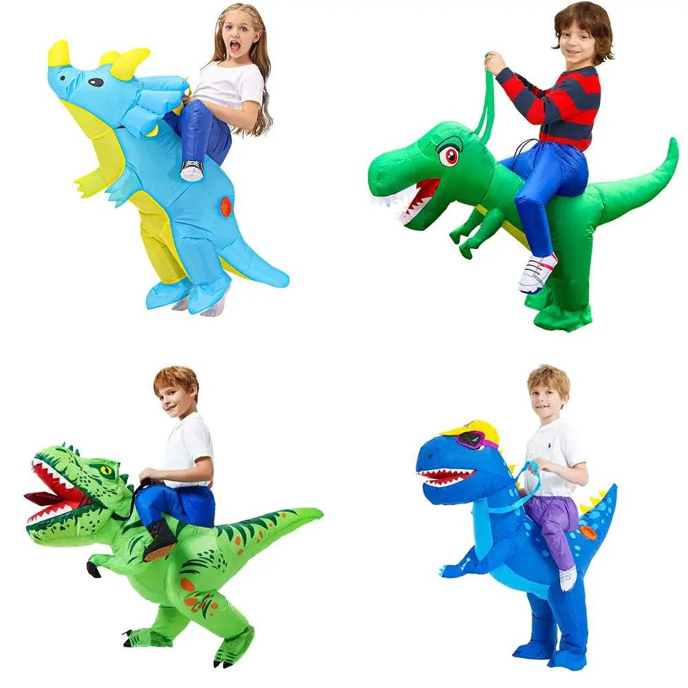  Kids Inflatable Dinosaur Costume Triceratops Easy Fit -  ToylandEU™