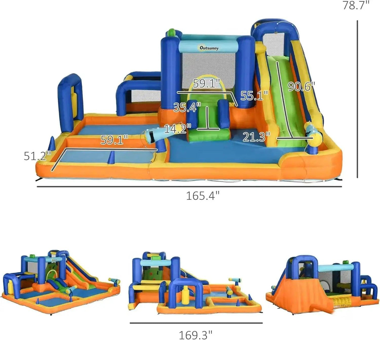  Kids Inflatable Water Slide Bounce House For Home Use -  ToylandEU™