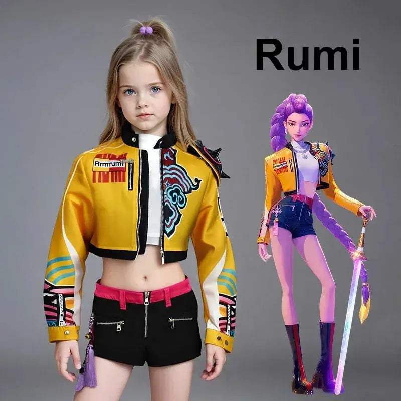 Kids K-Pop Cosplay Costume Set With Jacket And Accessories - ToylandEU