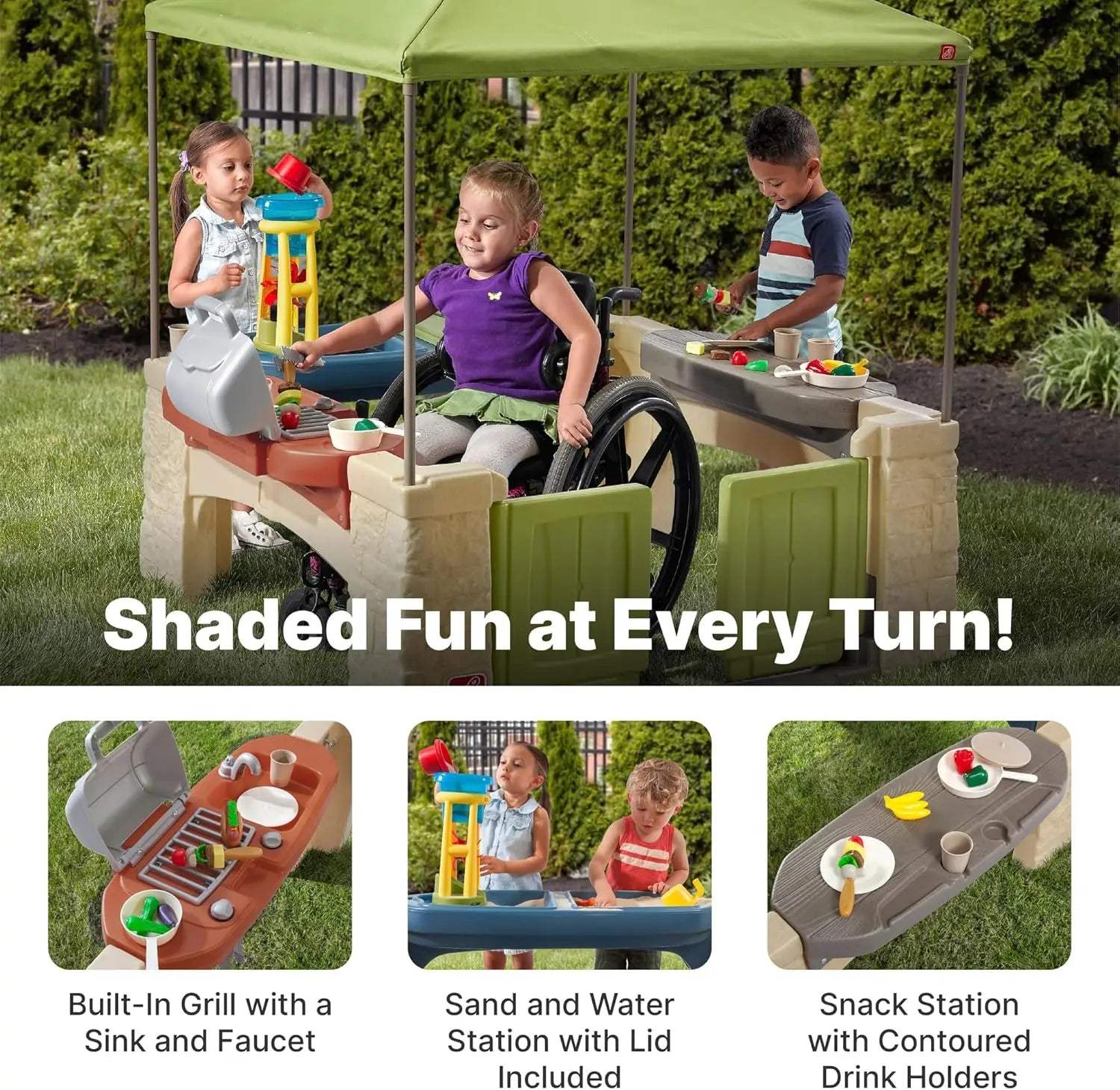  Kids Kitchen Playset Durable Plastic Canopy -  ToylandEU™