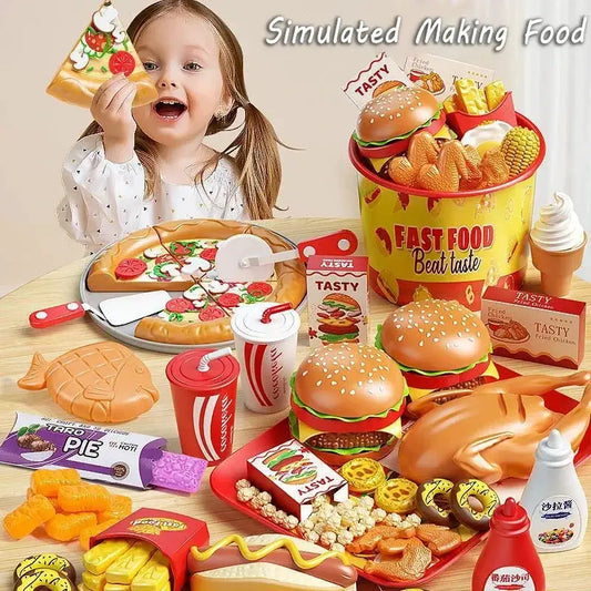  Kids Kitchen Toy Set Realistic Cutting for Pretend Play -  ToylandEU™