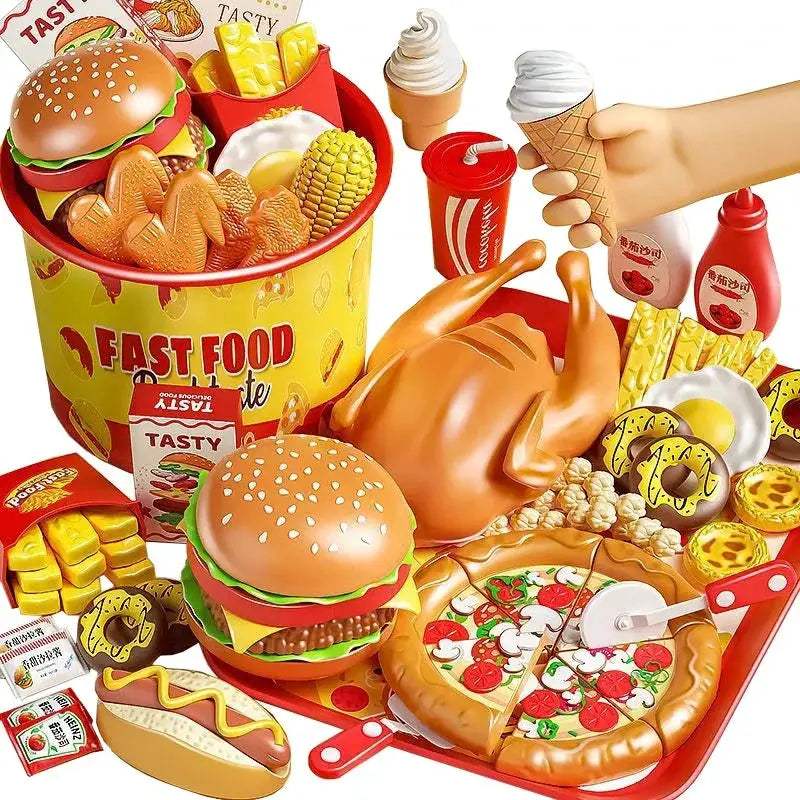  Kids Kitchen Toy Set Realistic Cutting for Pretend Play -  ToylandEU™