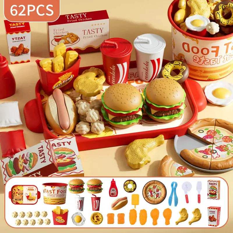  Kids Kitchen Toy Set Realistic Cutting for Pretend Play -  ToylandEU™