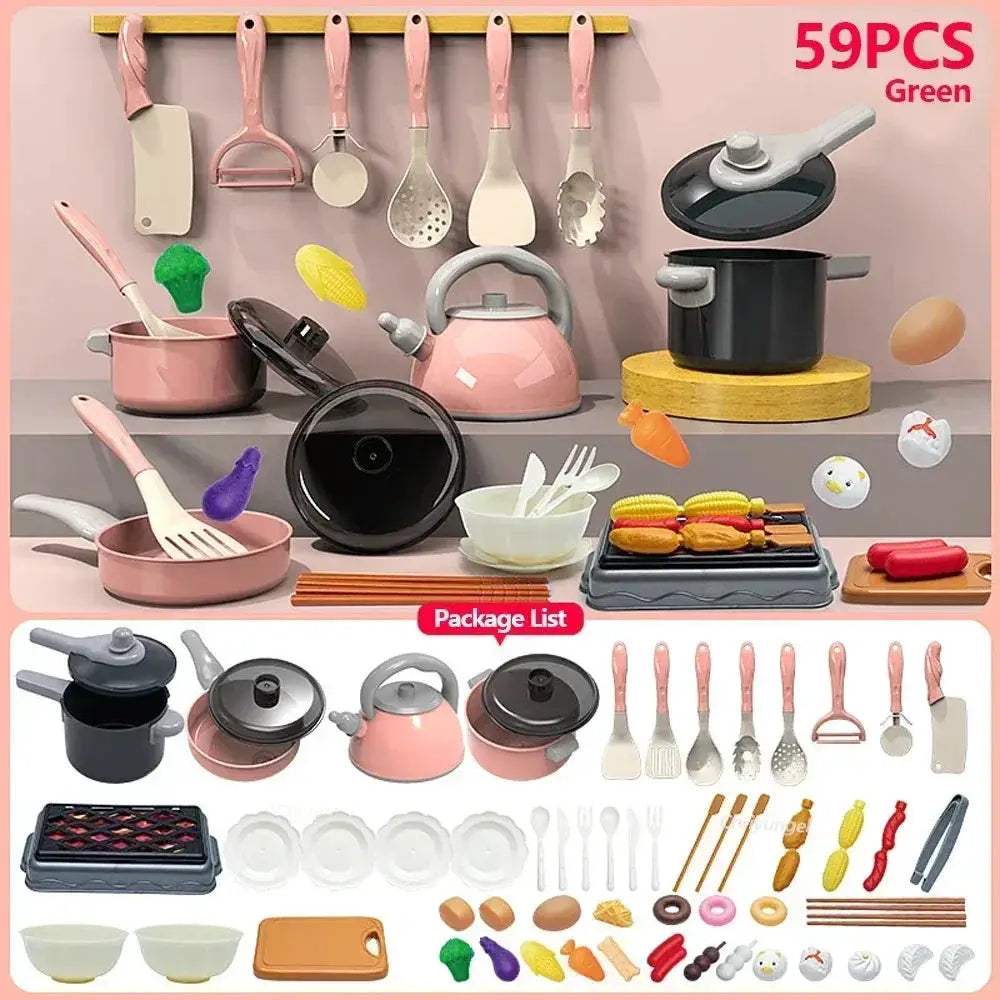  Kids Kitchen Toys Set 92Piece Pretend Play Kit Durable -  ToylandEU™