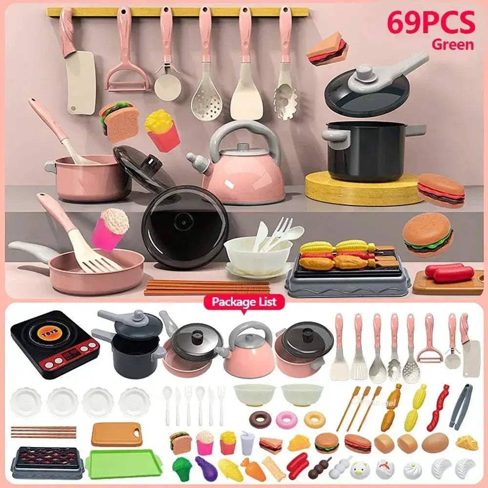  Kids Kitchen Toys Set 92Piece Pretend Play Kit Durable -  ToylandEU™