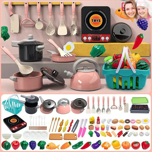 Kids Kitchen Toys Set 92Piece Pretend Play Kit for Toddlers - ToylandEU