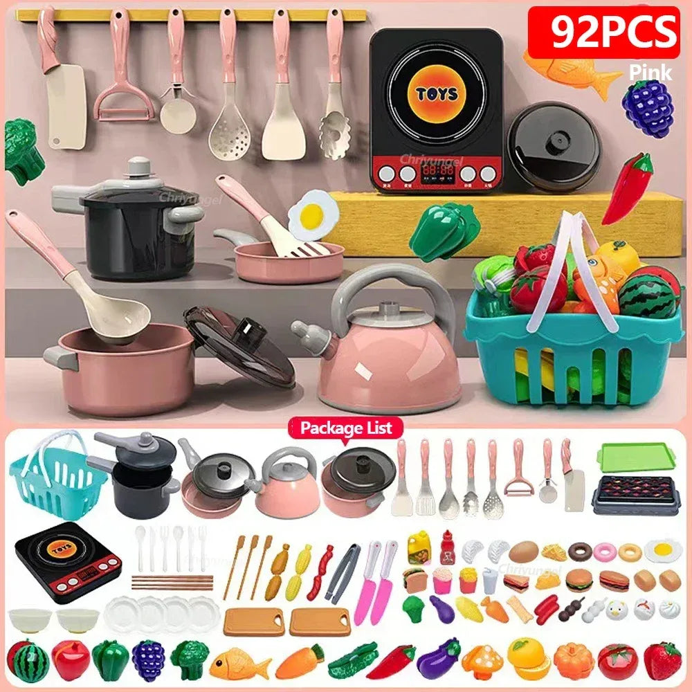 Kids Kitchen Toys Set 92Piece Pretend Play Kit for Toddlers - ToylandEU