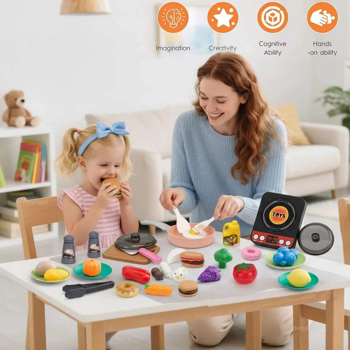  Kids Kitchen Toys Set Realistic Play Food Utensils Safe -  ToylandEU™