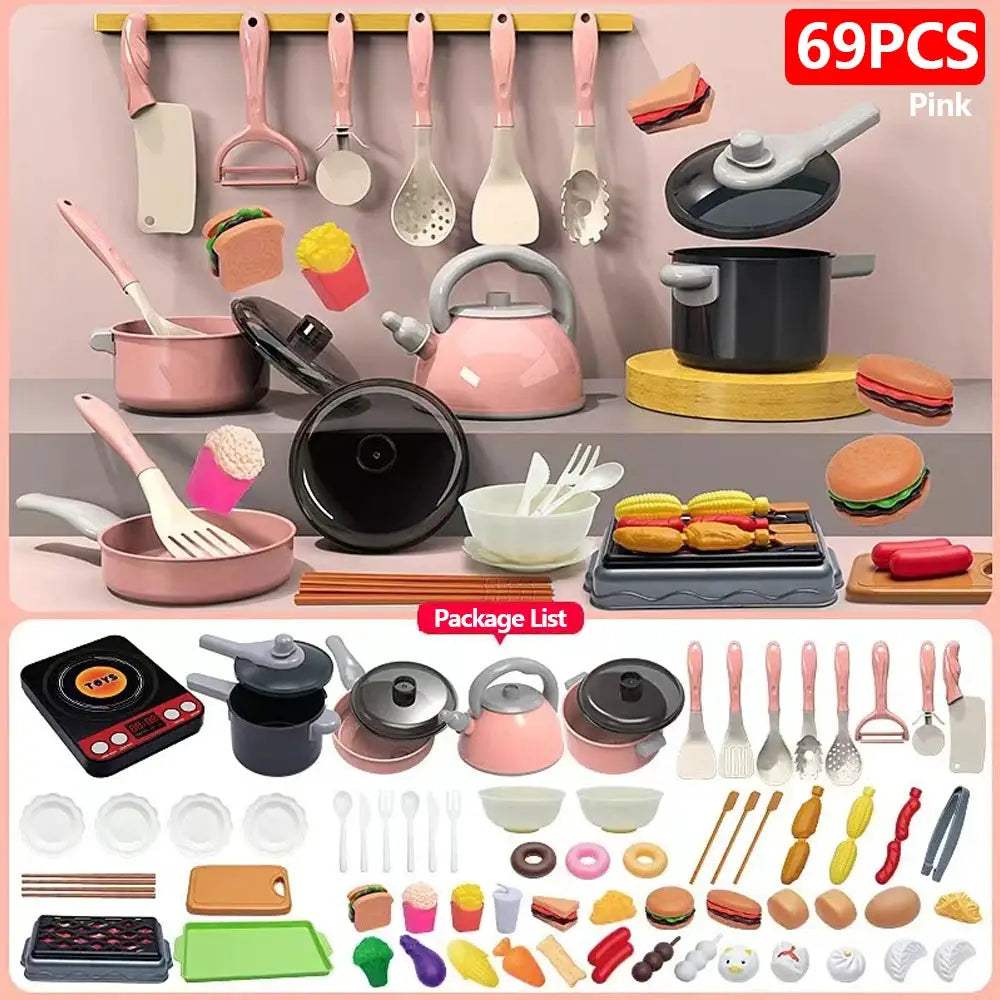  Kids Kitchen Toys Set Realistic Play Food Utensils Safe -  ToylandEU™