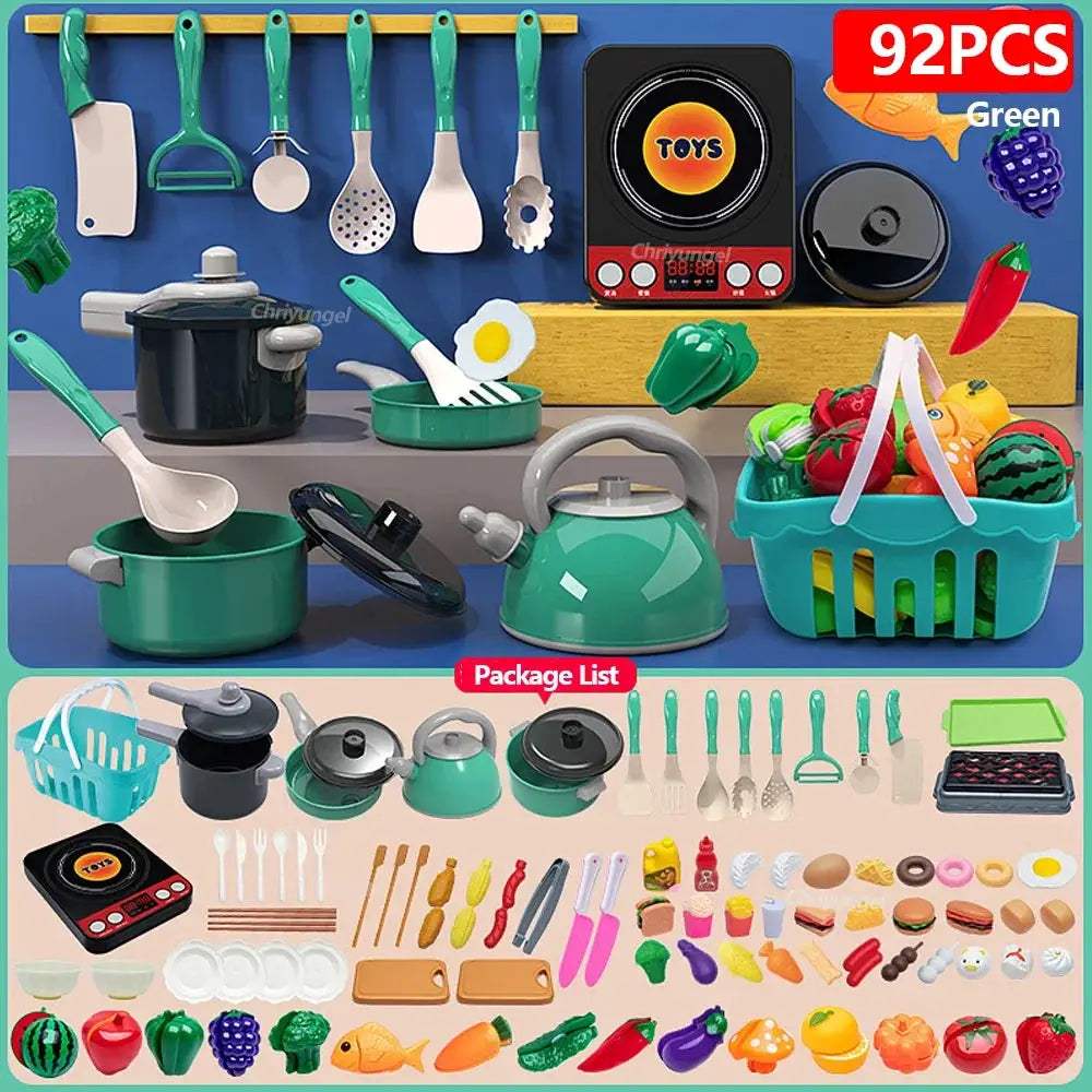  Kids Kitchen Toys Set Realistic Play Food Utensils Safe -  ToylandEU™