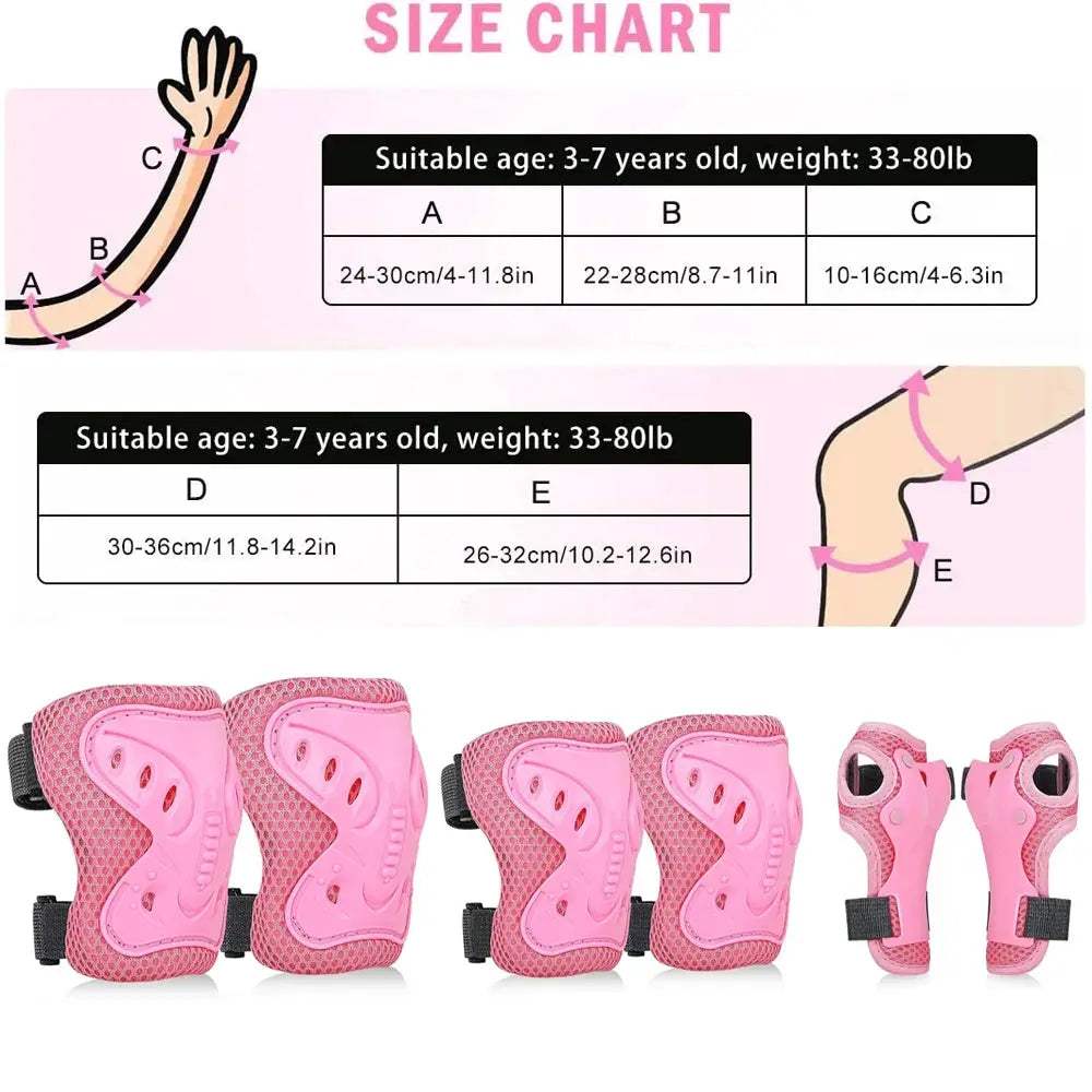 Kids Knee Elbow Wrist Guards Protective Gear Set Safe Play - ToylandEU