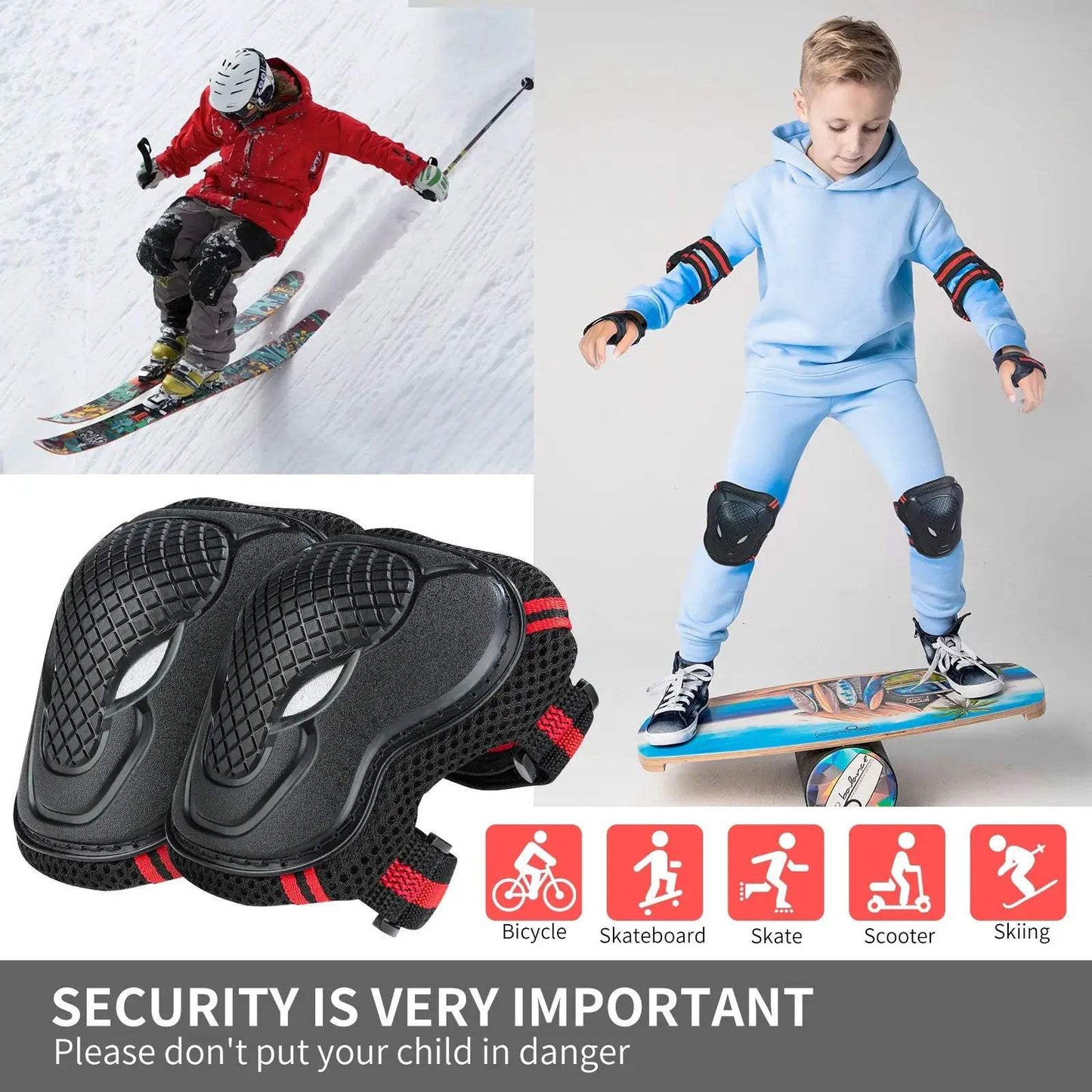 Kids Knee Pads Elbow Pads With Wrist Guards Protective Set - ToylandEU
