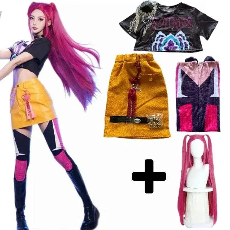 Kids Kpop Demon Cosplay Costume Set For Girls Party Ready - ToylandEU