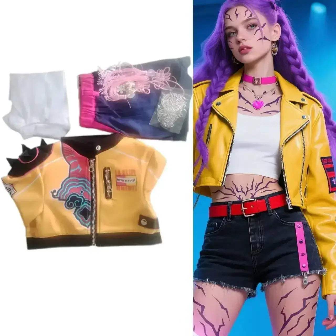 Kids Kpop Demon Cosplay Costume Set For Girls Party Ready - ToylandEU
