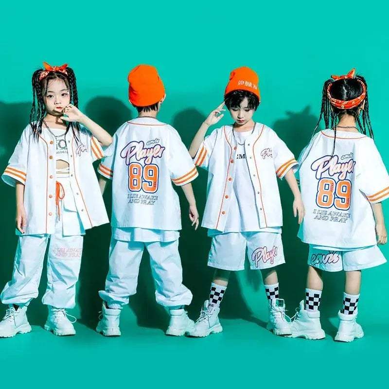 Kids Kpop Hip Hop Streetwear Cardigan Outfit For Dance - ToylandEU