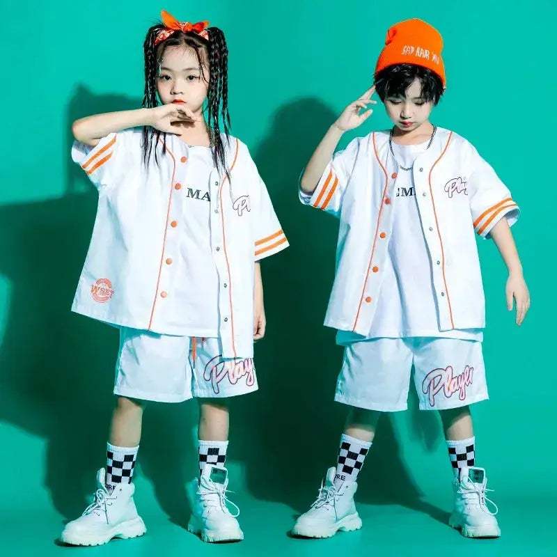 Kids Kpop Hip Hop Streetwear Cardigan Outfit For Dance - ToylandEU