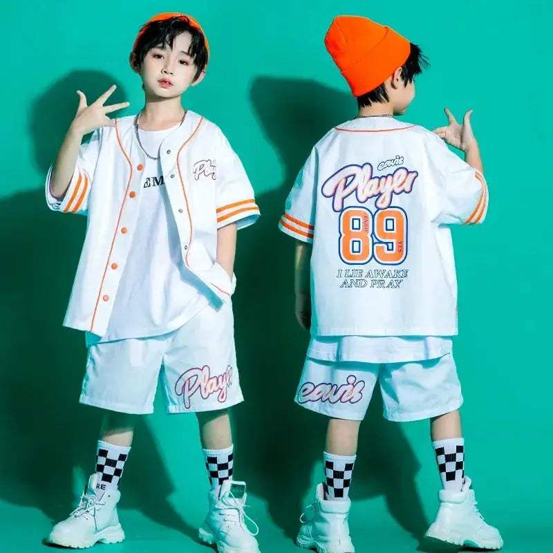 Kids Kpop Hip Hop Streetwear Cardigan Outfit For Dance - ToylandEU