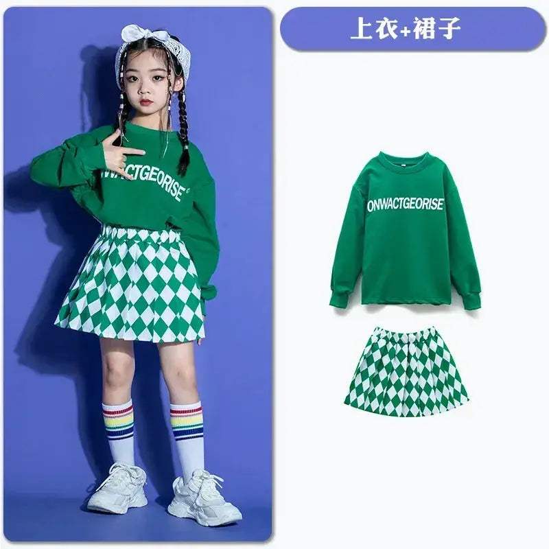 Kids Kpop Hip Hop Streetwear Cardigan Outfit For Dance - ToylandEU