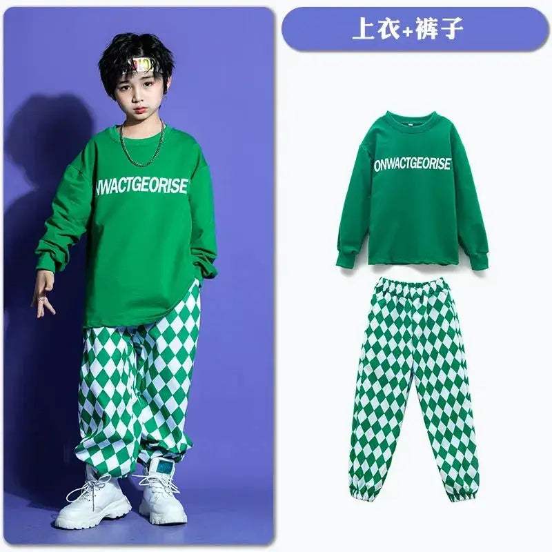 Kids Kpop Hip Hop Streetwear Cardigan Outfit For Dance - ToylandEU