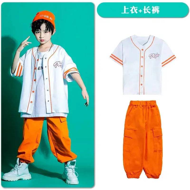 Kids Kpop Hip Hop Streetwear Cardigan Outfit For Dance - ToylandEU