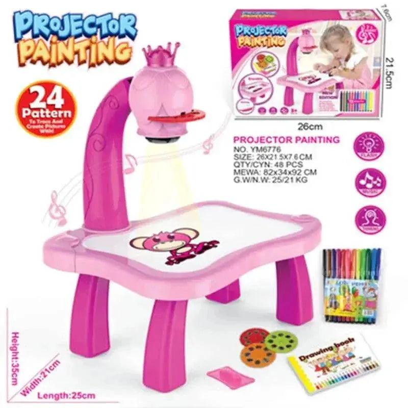  Kids LED Painting Board Set with Art Desk and Educational Learning  -  ToylandEU™