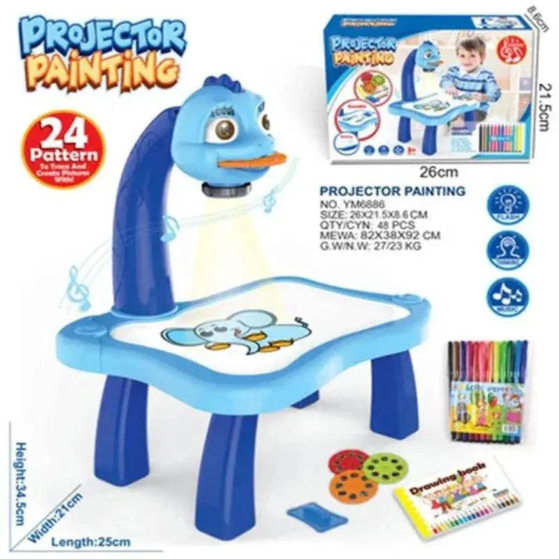  Kids LED Painting Board Set with Art Desk and Educational Learning  -  ToylandEU™