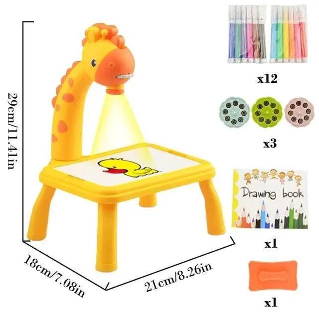  Kids LED Painting Board Set with Art Desk and Educational Learning  -  ToylandEU™