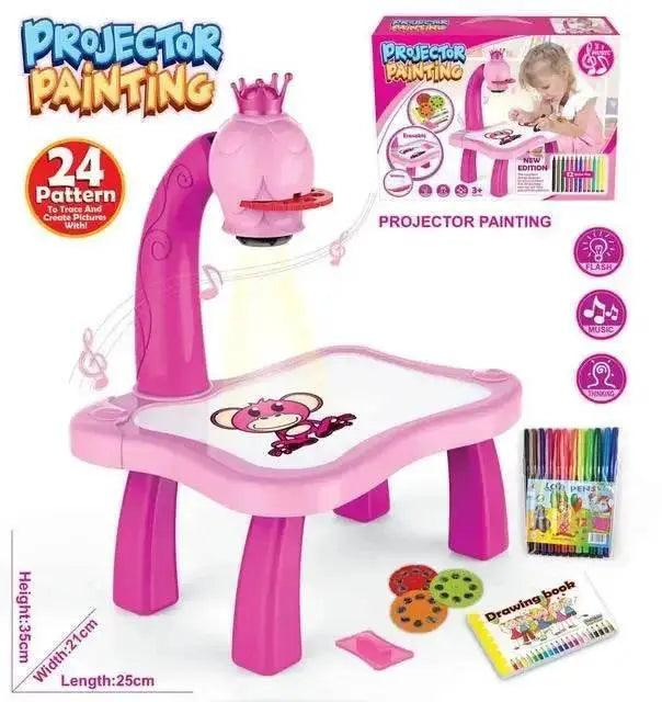  Kids LED Painting Board Set with Art Desk and Educational Learning  -  ToylandEU™