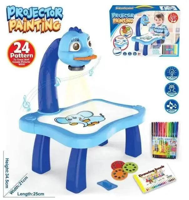  Kids LED Painting Board Set with Art Desk and Educational Learning  -  ToylandEU™