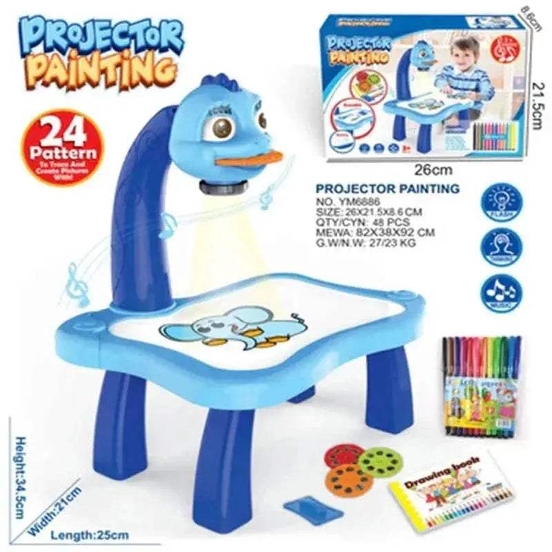  Kids LED Painting Board Set with Art Desk and Educational Learning  -  ToylandEU™