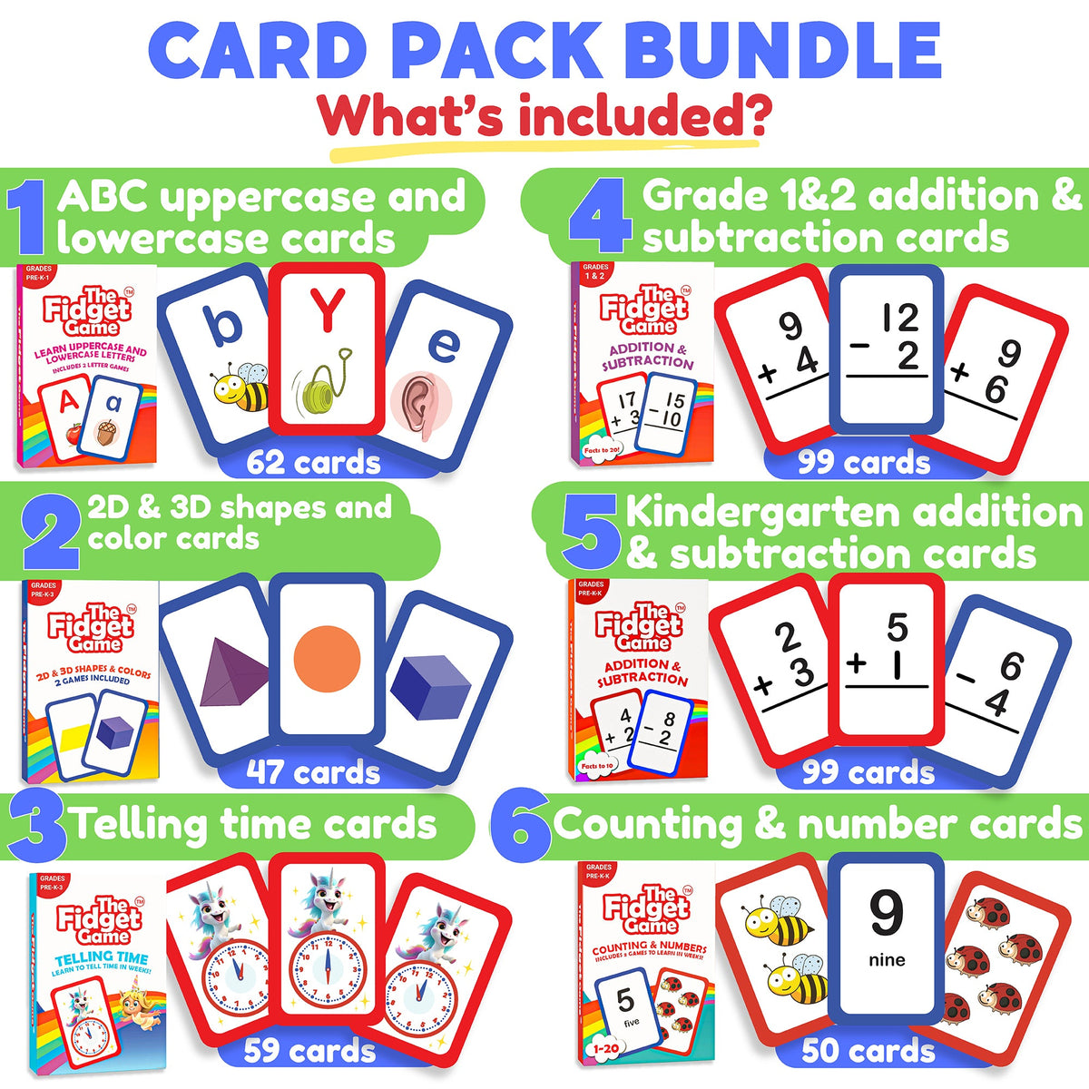 Kids Learning Flashcards | 416 Pack | Toylandeu™