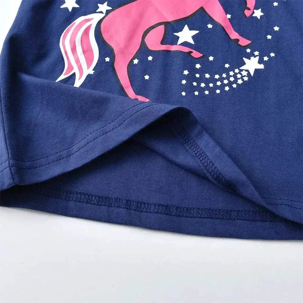 Kids Licorne Print Cotton Pajama Set 2 Piece Homewear - ToylandEU