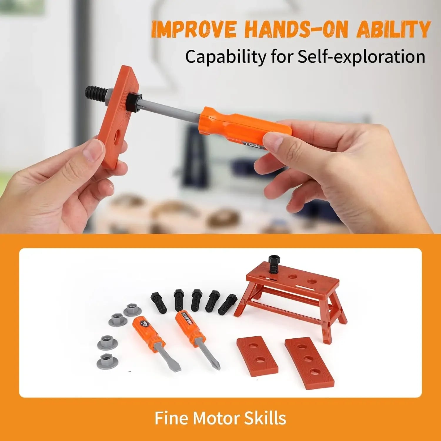 Kids Lightweight Tool Set 39 To 42 Piece Construction Case - ToylandEU