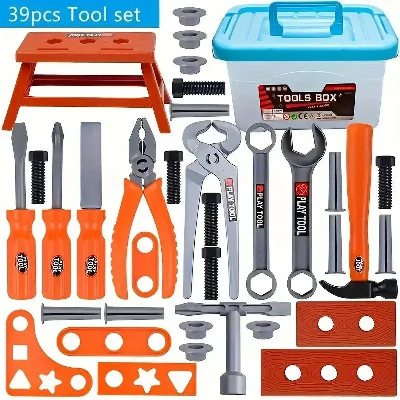 Kids Lightweight Tool Set 39 To 42 Piece Construction Case - ToylandEU