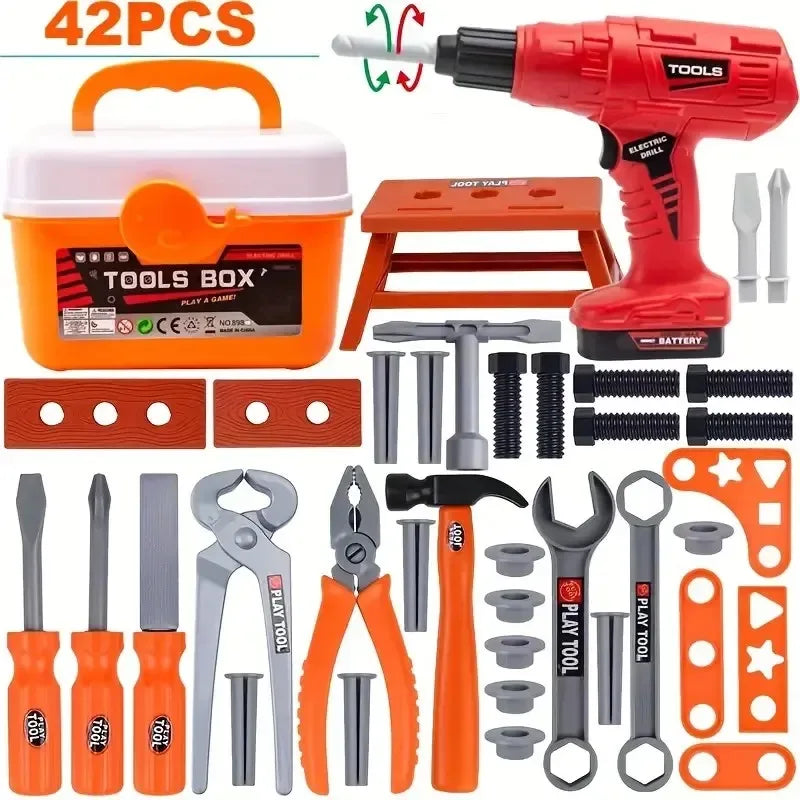 Kids Lightweight Tool Set 39 To 42 Piece Construction Case - ToylandEU